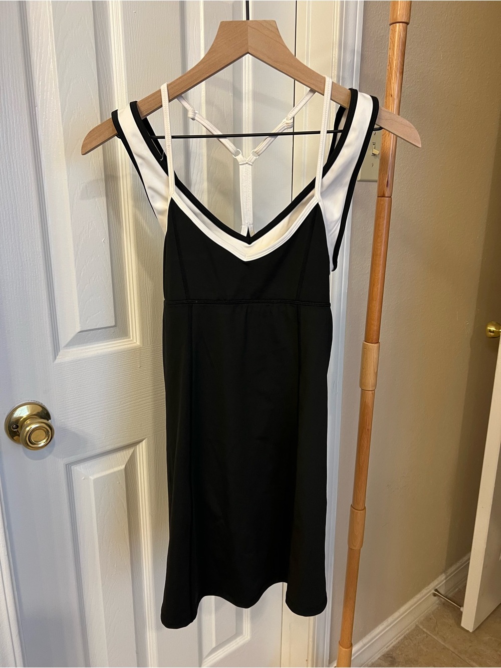 TCEC Black and White Contrast Athletic Dress